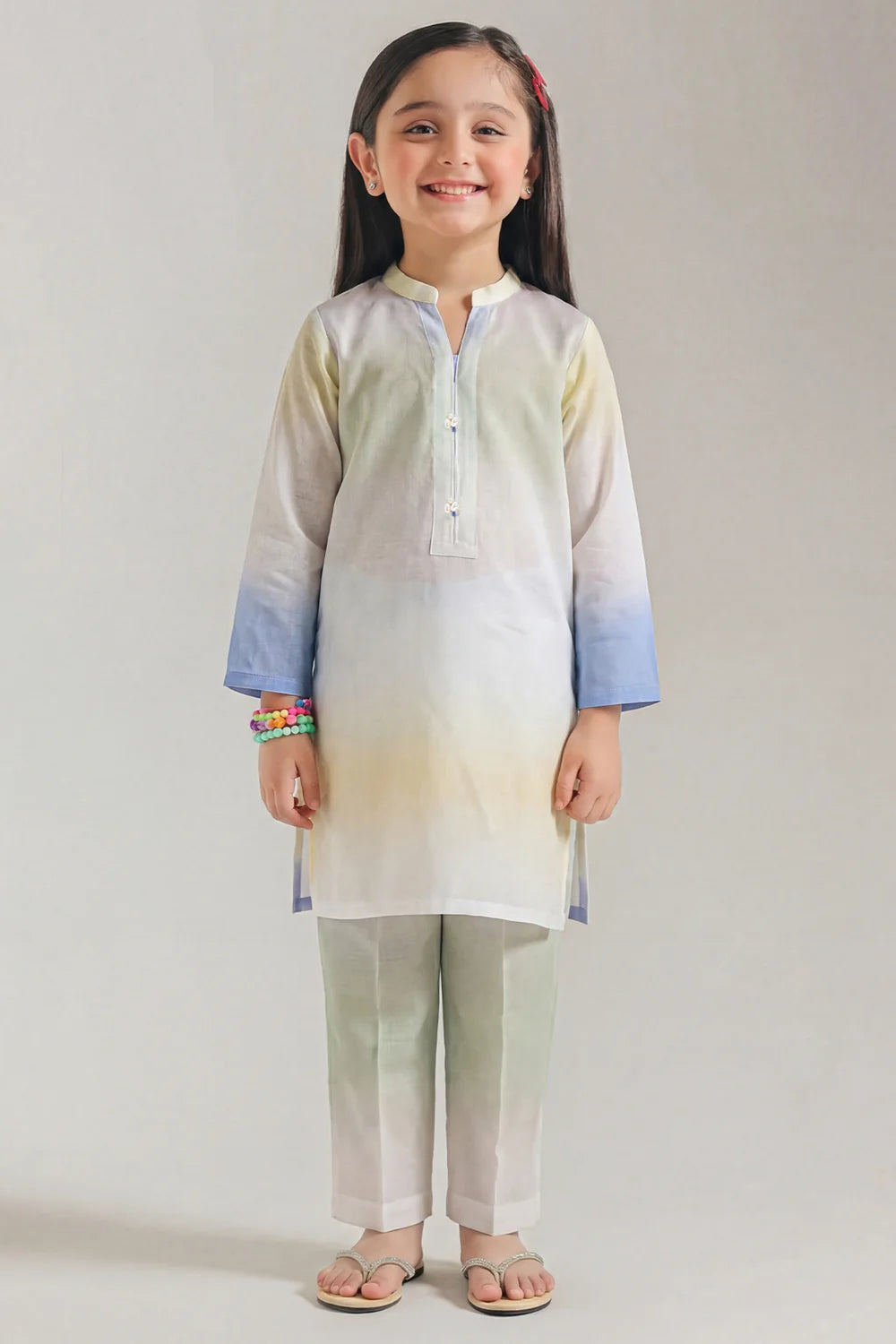 Printed Premium Lawn Stitched Shirt For Kids